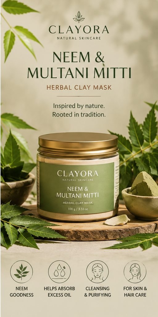 CLAYORA Neem and Multani Mitti
